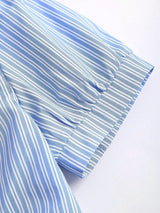 Blouse à col polo manches courtes bouffantes