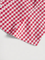Blouse manches courtes plissée vintage