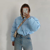 Zipper short padded jacket