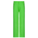 Candy Color High Waist Casual Straight Pants