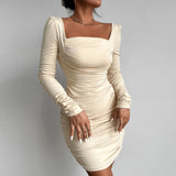 Tight-Fitting Halter Dress