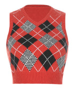 plaid stacking and outer sweater