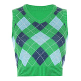 plaid stacking and outer sweater
