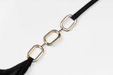 Hanging Metal Ring Drawstring Halterneck Dress