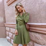 Cross V-Neck Dress