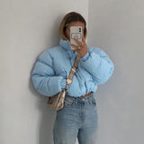 Zipper short padded jacket