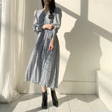 Pleated Dress With Padded Waist