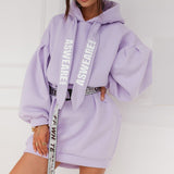 Knit Hooded Sweater Dress