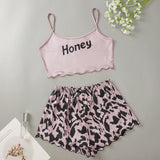 Cotton Girls Cartoon Casual PJ Suit