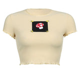 Printed Pullover Slim Fit Crew Neck Short T-Shirt