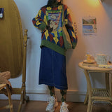Y2K Harajuku Turtleneck Knit Oversize Warm Long Sweater