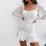 Folded Ruffle Short Dress