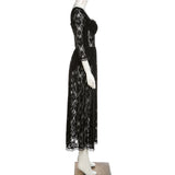 Lace Square Collar Dress