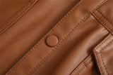 Stitching Faux Leather Jacket