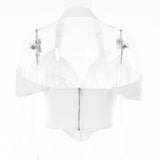 Solid Color Tunic Fishbone Halterneck Top