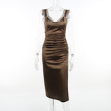 Lace-paneled Lace Slit Slip Dress