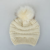 Wool Ball Wool Hat Ladies