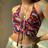 Printing Chest Pleated Top