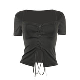 Street Wrap Breast Short Sleeve Top