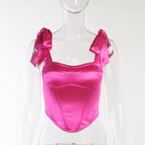 Satin Tunic Halter Strap Top