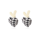 Silver Needle Love Stud Earrings