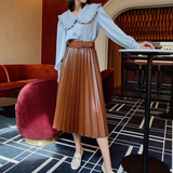 High-Waist Pleated Skirt