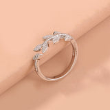 Zircon Tree Branch Adjustable Brass Ring