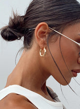 I'm Every Woman Hoop Gold Plated Earrings