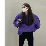Round Neck Pullover Sweatshirt