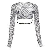 Long-sleeved Square-neck T-shirt