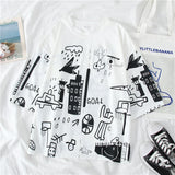 Cartoon Student Short Sleeve Shirt
