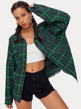 Lapel Long-sleeved Temperament Multicolor Shirt