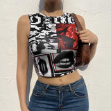 Round Neck Sleeveless Slim Tank top