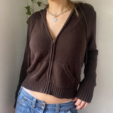 Slim Zipper Casual Hooded Sweater