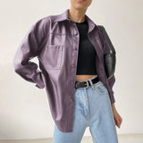 Leather Women's Jacket Coat