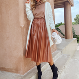 High-Waist Pleated Skirt