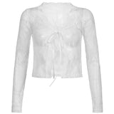 Lace Small Cardigan Short-Sleeved Top