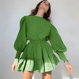 Mid-length Long-sleeved Dress