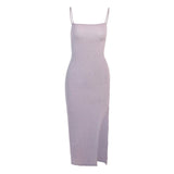Sexy Big Backless Strappy Sling Long Sweater Dress