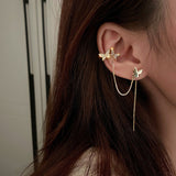 Micro-inlaid Zircon Butterfly Earrings