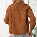 Corduroy Single-breasted Lapel Jacket
