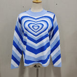 Colorblock Rainbow Love Print Sweater