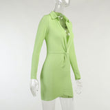 Fashionable L-neck Twisted Sexy Dress
