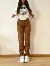 Pantalon cargo brun