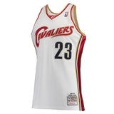 LeBron James Cleveland Cavaliers Hardwood Classics Rookie Jersey - White